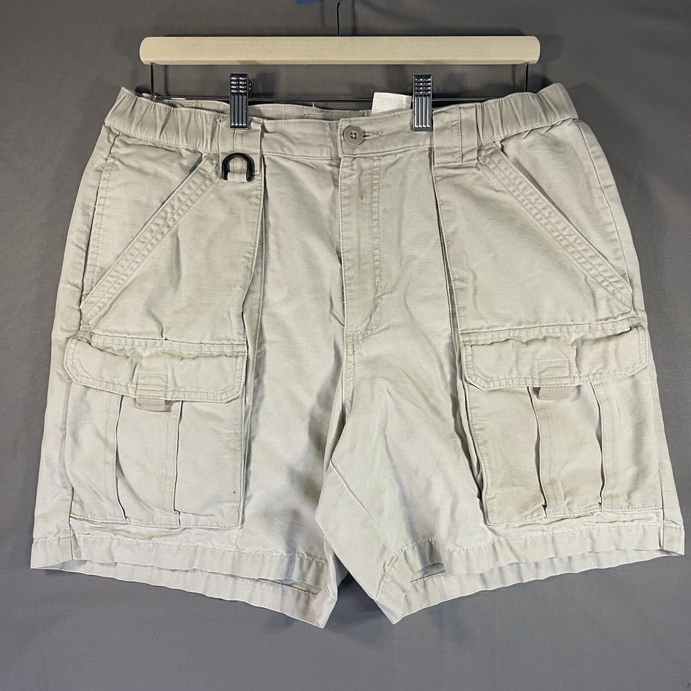 Vintage Y2k Columbia Cargo Shorts Mens Ripstop Medium Khaki Tan (READ)